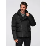 Pánská bunda s kapucí OMBRE Jacket OM-JAHP-0252 V-1 black · záber 3