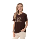 Dámské tričko s krátkým rukávem VOLCANO MADAME-500-BROWN · záber 1