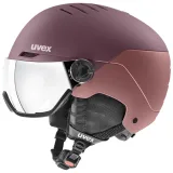 Uvex Wanted Visor, lyžařská helma s visirem, fialová/růžová · záber 2