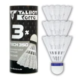 Badmintonové míčky TALBOT TORRO Tech 350 Medium 3 ks - bílé · záber 1