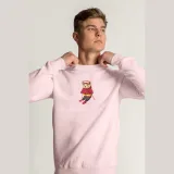 Mikina, Barva Bílá, s Potiskem Skiing Teddy · záber 7