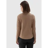Dámská lyžařská fleece mikina 4F FLEECE UNDERWEAR-WAW24UFLEF048-82S-LIGHT BROWN · záber 4