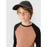 Chlapecké tričko s dlouhým rukávem 4F JUNIOR LONGSLEEVE-JWAW24TLONM293-65S-PALE CORAL · záber 2