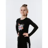 Dívčí tričko s dlouhým rukávem AUTHORITY KIDS T-POWER black · záber 4
