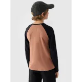 Chlapecké tričko s dlouhým rukávem 4F JUNIOR LONGSLEEVE-JWAW24TLONM293-65S-PALE CORAL · záber 3