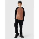 Chlapecké tričko s dlouhým rukávem 4F JUNIOR LONGSLEEVE-JWAW24TLONM293-65S-PALE CORAL · záber 4
