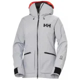 Helly Hansen Powderqueen 3.0, lyžařská bunda, dámská, světle šedá · záber 2