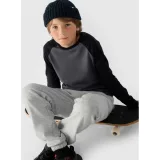 Chlapecké tričko s dlouhým rukávem 4F JUNIOR LONGSLEEVE-JWAW24TLONM293-22S-ANTHRACITE · záber 4