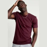 Tričko, Barva Bordó , s Potiskem Basic T Shirt · záber 2