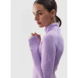 Dámská zateplená lyžařská mikina s 1 2 zipem 4F SEAMLESS UNDERWEAR-WAW24USEAF160-52S-LIGHT VIOLET · záber 2