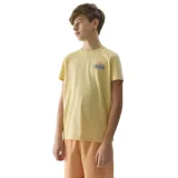 Chlapecké tričko s krátkým rukávem 4F JUNIOR TSHIRT-4FJWSS24TTSHM1136-73S-LIGHT LEMON · záber 1