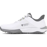 Pánské golfové boty s hroty UNDER ARMOUR UA Drive Pro SL Wide white white metallic gun metal · záber 2