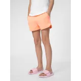 Dívčí teplákové kraťasy 4F JUNIOR SHORTS CAS F099-64N-SALMON CORAL NEON · záber 2