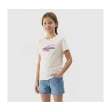 Dívčí tričko s krátkým rukávem 4F JUNIOR TSHIRT F2885-11S-OFF WHITE · záber 2