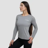 GymBeam Dámské triko s dlouhým rukávem Basic Grey - Velikost: XS | Barva: sivá | Pohlavie: Dámské | Hmotnost: 0,139 kg · záber 2