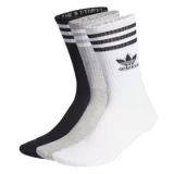 Ponožky ADIDAS ORIGINALS 3 PACK-CREW SOCK-WHITE MGREYH BLACK · záber 1