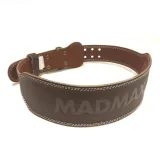 MADMAX Fitness opasek Full Leather Chocolate Brown - Barva: hnedá · záber 2