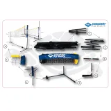 Badmintonová síť TALBOT TORRO Kombi 300 x 75 cm · záber 3