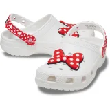 Dívčí kroksy (rekreační obuv) CROCS Disney Minnie Mouse Classic Clog T white red · záber 5