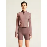 Dámské tréninkové tričko s dlouhým rukávem CRAFT T-Shirt Hypervent Tight Longsleeve - Velikost: M | Barva: fialová · záber 3
