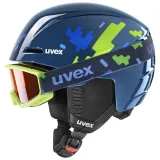 Uvex Viti Set, lyžařská helma + lyžařské brýle, junior, tmavě modrá · záber 2