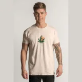 Tričko, Barva Ekru, s Potiskem 420 Teddy · záber 2