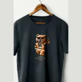Tričko, Barva Železitě Šedá, s Potiskem Cheers Teddy · záber 2