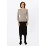 Dámský svetr VOLCANO S-NELI-102M-BEIGE MEL · záber 2