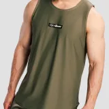 GymBeam Men‘s Combat Tank Top Olive Grey - Velikost: XXL | Barva: sivá | Pohlavie: Pánské | Hmotnost: 0,208 kg | Balení: 95 · záber 2