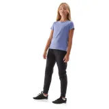 Dívčí tepláky 4F JUNIOR TROUSERS-JAW23TTROF515-20S-DEEP BLACK · záber 3
