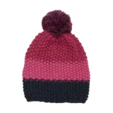 Dívčí zimní čepice COLOR KIDS Hat - Colorblock, fuchsia purple · záber 1