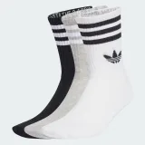 Ponožky ADIDAS ORIGINALS 3 PACK-CREW S WHITE MGREYH BLACK · záber 2