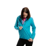 Dámská turistická bunda EVERETT LightSoftshell W blue · záber 4
