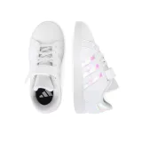 Dívčí rekreační obuv ADIDAS Grand Court 2.0 K cloud white iridescent cloud white · záber 3