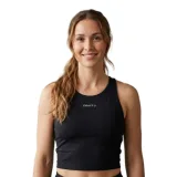 Dámské běžecké tílko CRAFT HYPERVENT CROPPED POCKET SINGLET W - Velikost: M | Barva: čierna · záber 2