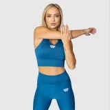 Dámská bezešvá podprsenka Iron Aesthetics Dynamic, ink blue · záber 4