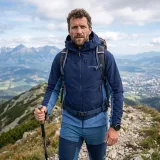 Pánská turistická softshellová bunda s kapucí NORTHFINDER AMBROSE-387blueblue · záber 4