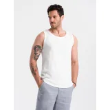 Pánské tričko s krátkým rukávem a v-výstřihem OMBRE Tank top OM-TSBT-0192 V-1 white · záber 2