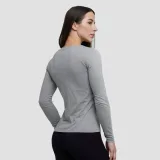 GymBeam Dámské triko s dlouhým rukávem Basic Grey - Velikost: XS | Barva: sivá | Pohlavie: Dámské | Hmotnost: 0,139 kg · záber 3