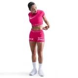 Dámské tréninkové tričko s krátkým rukávem NIKE PRO W NP DF SS TOP TT GRX RUSH PINK PINK FOAM WHITE - Barva: biela · záber 5