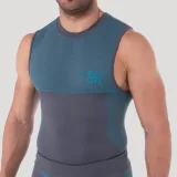 GymBeam Bezešvé tílko OG1 Grey/Blue - Velikost: S | Barva: sivá, modrá | Hmotnost: 0,1673 kg | Balení: 110 · záber 3