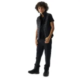 Chlapecké turistické kalhoty 4F JUNIOR TROUSERS FNK-4FJWSS24TFTRM495-21S-BLACK · záber 4