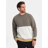 Pánská mikina OMBRE Sweatshirt B1673 V-7 dark brown · záber 2