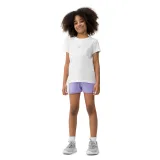 Dívčí teplákové kraťasy 4F JUNIOR SHORTS CAS-4FJWSS24TSHOF280-52S-LIGHT VIOLET · záber 5