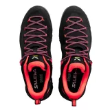 Dámská nízká turistická celokožená obuv SALEWA Wildfire Leather GTX W black fluo coral · záber 5