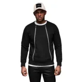 Pánská mikina OMBRE Sweatshirt OM-SSNZ-0187 V-1 black · záber 1