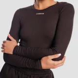 GymBeam Women‘s Aura Long Sleeve T-Shirt Tee Brown - Velikost: S | Barva: hnedá | Pohlavie: Dámské | Hmotnost: 0,138 kg | Balení: 100 · záber 3