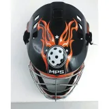 Florbalová helma MPS PRO FLAME - Black Orange Chrome · záber 5