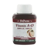 MedPharma Vitamín A+D 5000 I.U.-400 I.U. 107 kapslí · záber 1
