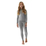 Dívčí termoprádlo vrchní a spodní díl 4F JUNIOR SEAMLESS UNDERWEAR-JAW23USEAF110-27M-COLD LIGHT GREY MELANGE · záber 1